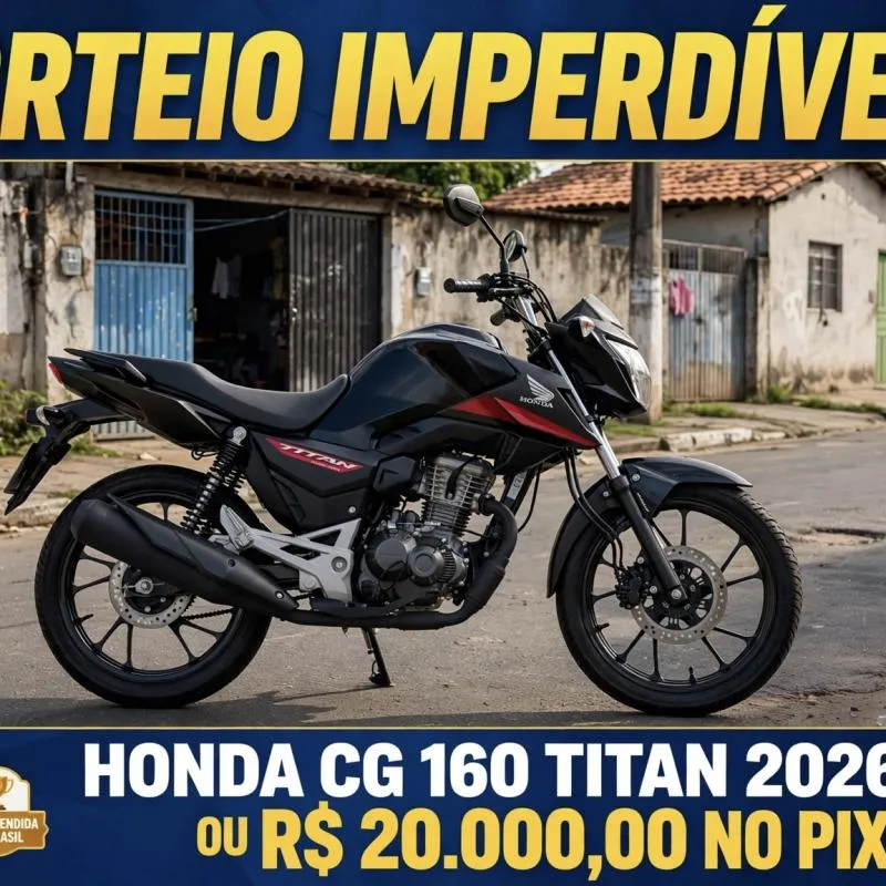 Sorteio cg 160 titan ou 20 mil no pix