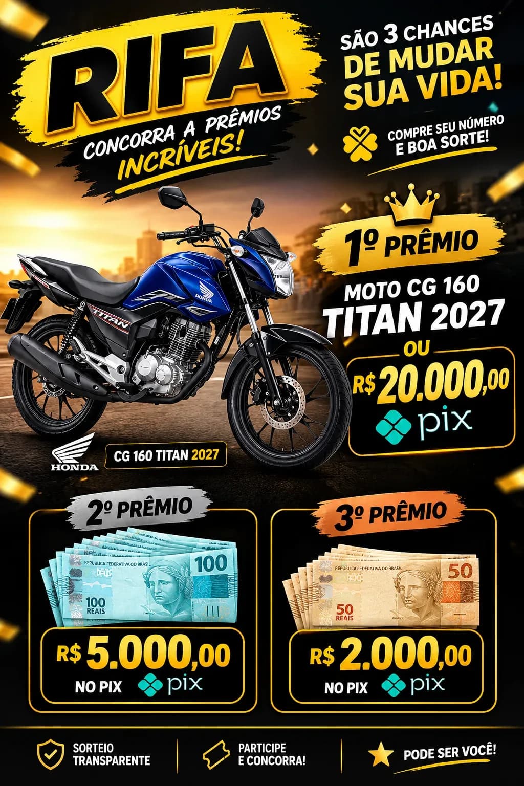 CG 160 TITAN 0km ou 20 mil no Pix