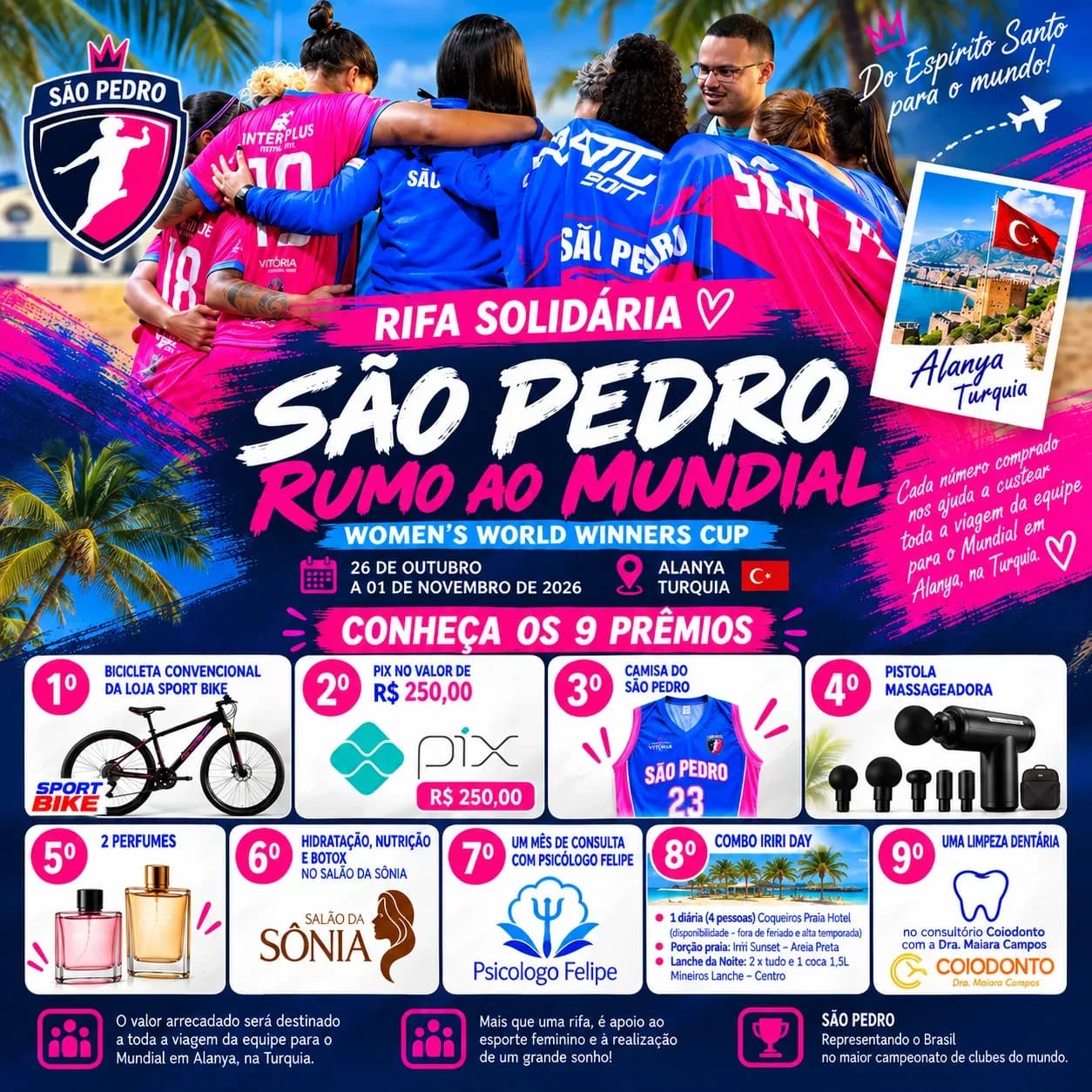 Rifa São Pedro – Rumo ao Mundial 🇧🇷🏆🇹🇷